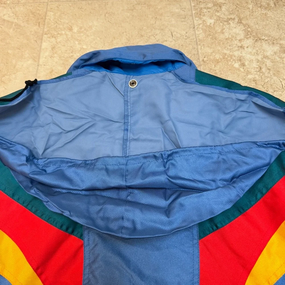 VTG Retro Descente Men’s Ski Blue Red Green Yellow 90s 80s Jacket Size Medium - Picture 15 of 15